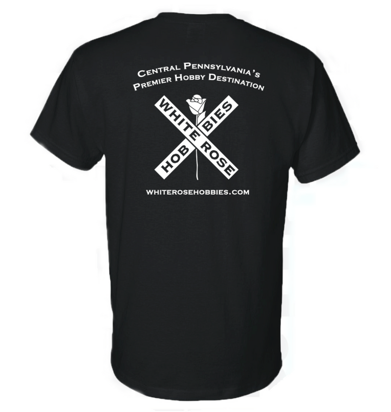 White Rose Hobbies WRH Logo Black T-Shirt Size X Large
