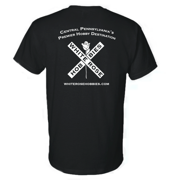 White Rose Hobbies WRH Logo Black T-Shirt Size X Large