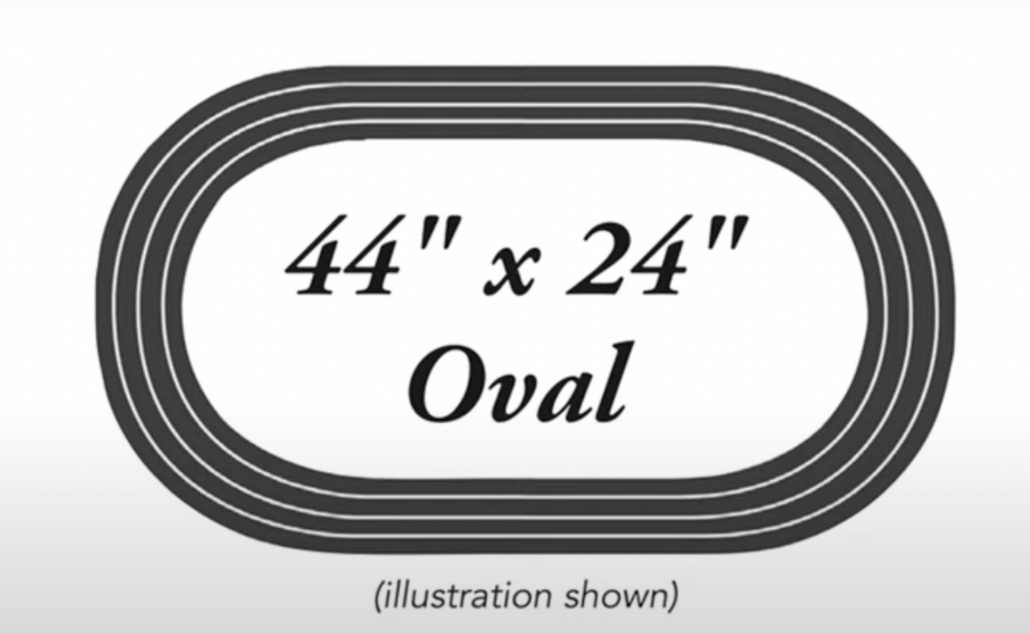 Williams by Bachmann 00275 O Gauge E-Z Street 44" x 24" Oval Track Pack