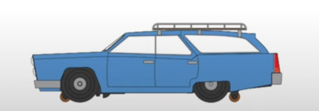 Williams by Bachmann 42744 O Gauge E-Z Street Station Wagon - Blue