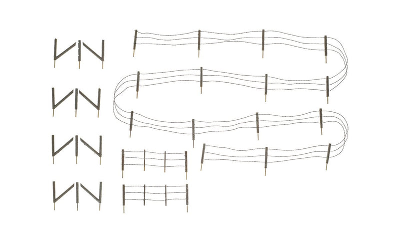 Woodland A2980 HO Scale Barbed Wire Fence Kit