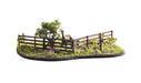 Woodland A2982 HO Scale Wood Rail Fence Kit