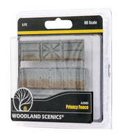 Woodland A2985 HO Scale Privacy Fence Kit