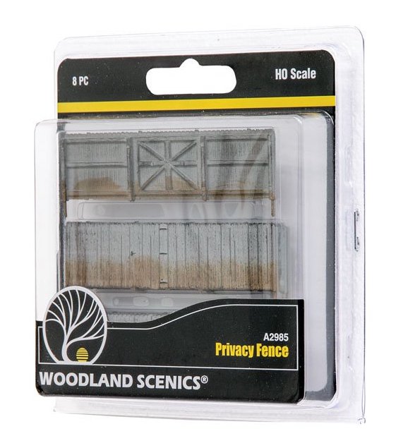 Woodland A2985 HO Scale Privacy Fence Kit