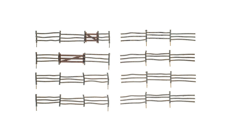 Woodland A2991 N Scale Wood Log Fence Kit