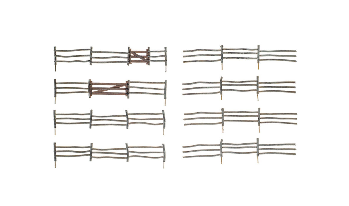 Woodland A2991 N Scale Wood Log Fence Kit