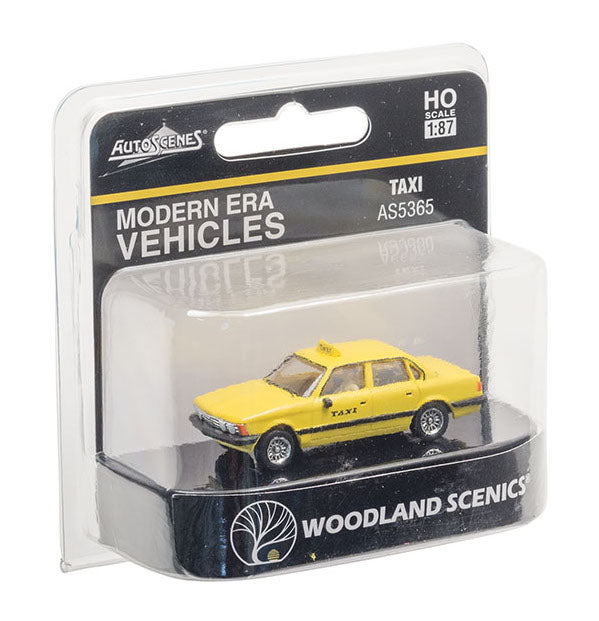 Woodland Scenics AS5365 HO Scale AutoScenes Modern Era Vehicles Taxi