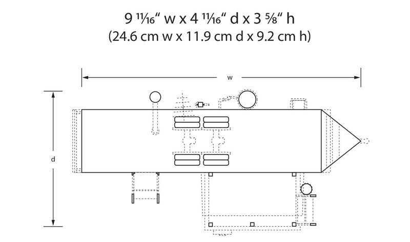Woodland BR5861 O Scale Built & Ready Structure White/Green Trailer with Lights