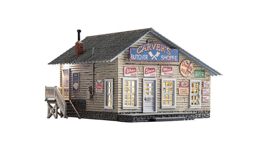 Woodland BR5872 O Scale BuiltUp Structure Carver's Butcher Shoppe