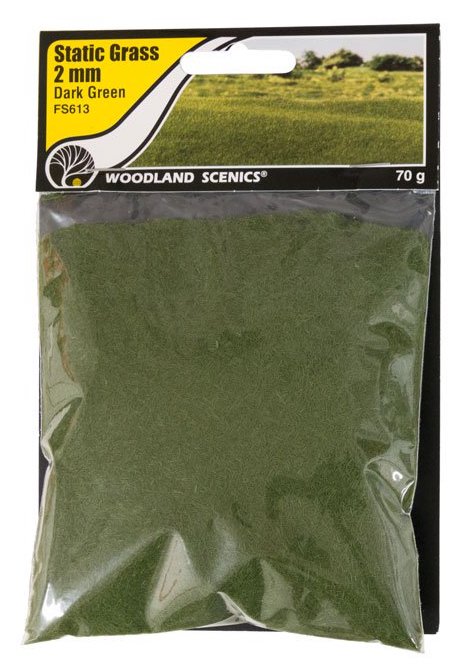 Woodland FS613 Static Grass 2mm Dark Green
