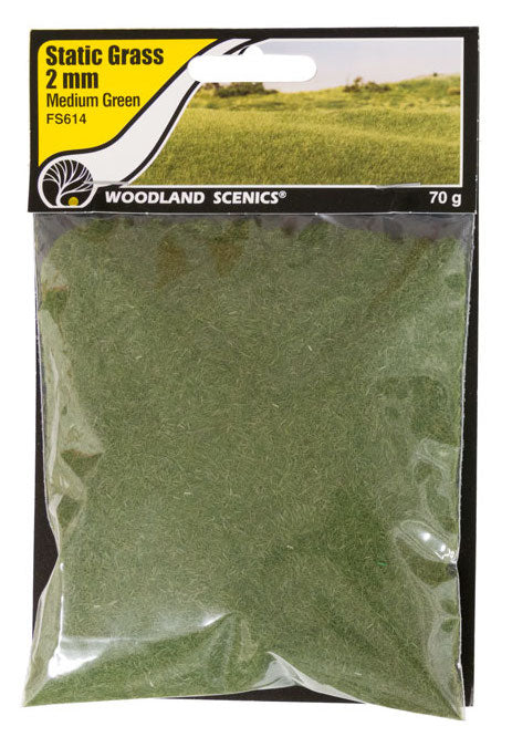 Woodland FS614 Static Grass 2mm Medium Green