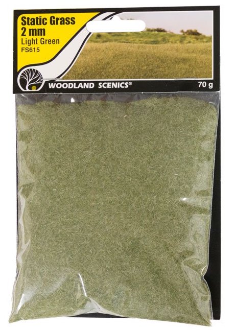 Woodland FS615 Static Grass 2mm Light Green