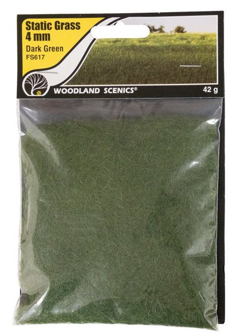 Woodland FS617 Static Grass 4mm Dark Green