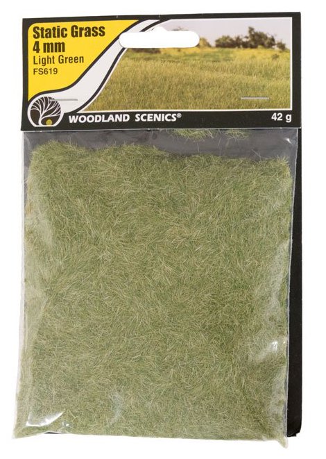 Woodland FS619 Static Grass 4mm Light Green