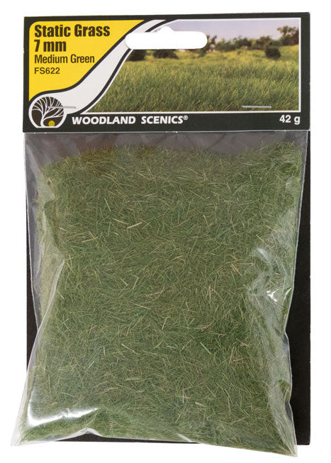 Woodland FS622 Static Grass 7mm Medium Green