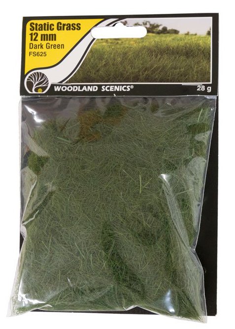 Woodland FS625 Static Grass 12mm Dark Green