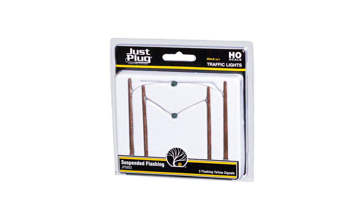 Woodland JP5652 HO Scale Just Plug Suspended Flashing Traffic Lights