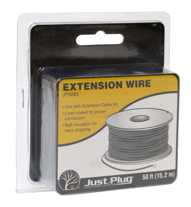 Woodland JP5683 Just Plug Extension Wire 50' — White Rose Hobbies