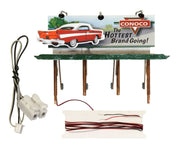 Woodland JP5793 HO Just Plug Lighted Billboard Conoco Hottest Brand