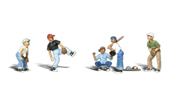 Woodland Scenics A1869 HO Scale Figures - Baseball Players 1