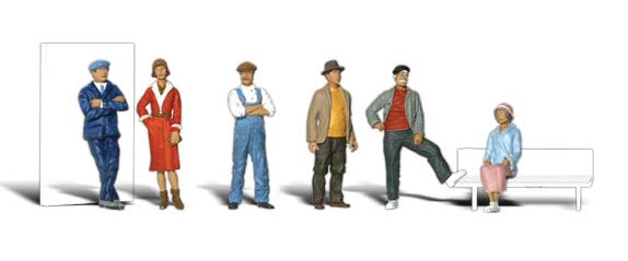 Woodland Scenics Accents Woodland Scenics People On Benches HO Scale ...