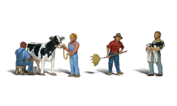 Woodland Scenics A1887 HO Scale Figures - Dairy Farmers