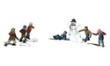 Woodland Scenics A1894 HO Scale Figures - Snowball Fight