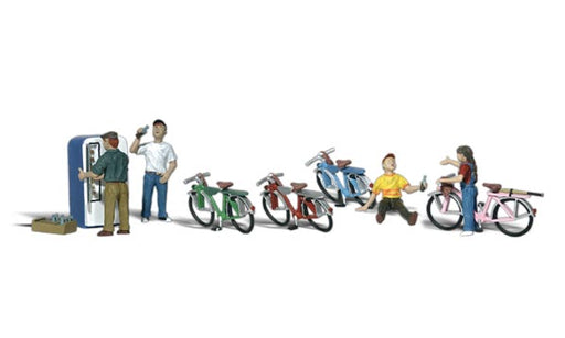 Woodland Scenics A1904 HO Scale Figures - Bicycle Buddies