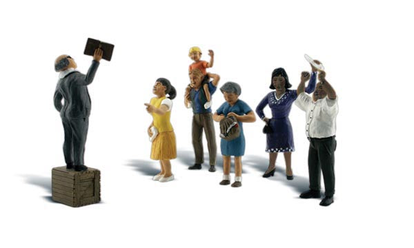 Woodland Scenics A1925 HO Scale Figures - Sermon on the Crate