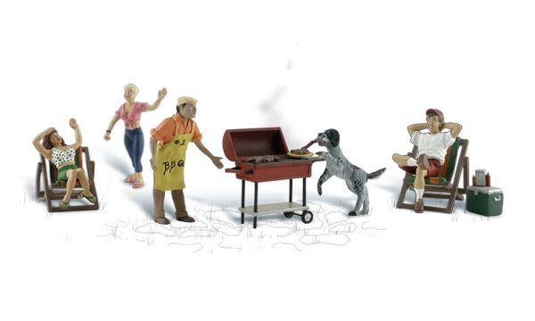 Woodland Scenics A1929 HO Scale Figures - Backyard Barbecue