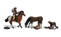 Woodland Scenics A1940 HO Scale Figures - Ridin' & Ropin'