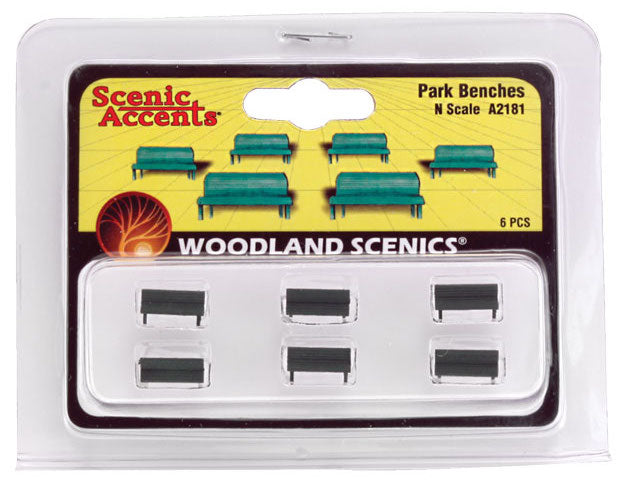 Woodland Scenics A2181 N Scale Figures - Park Benches