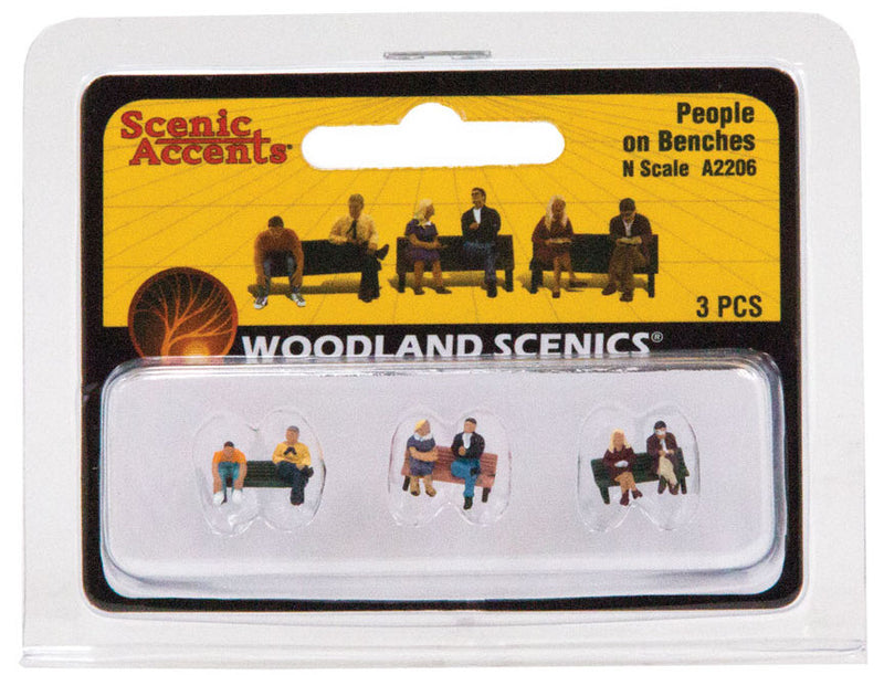 Woodland Scenics A2206 N Scale Figures - People On Benches