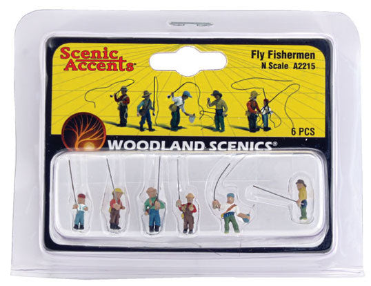 Woodland Scenics A2215 N Scale Figures - Fly Fisherman