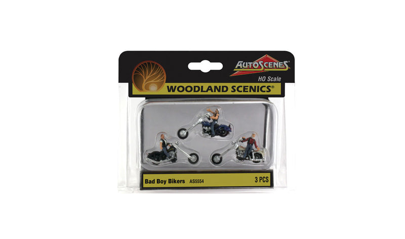 Woodland Scenics AS5554 HO Scale Vehicles - Bad Boy Bikers
