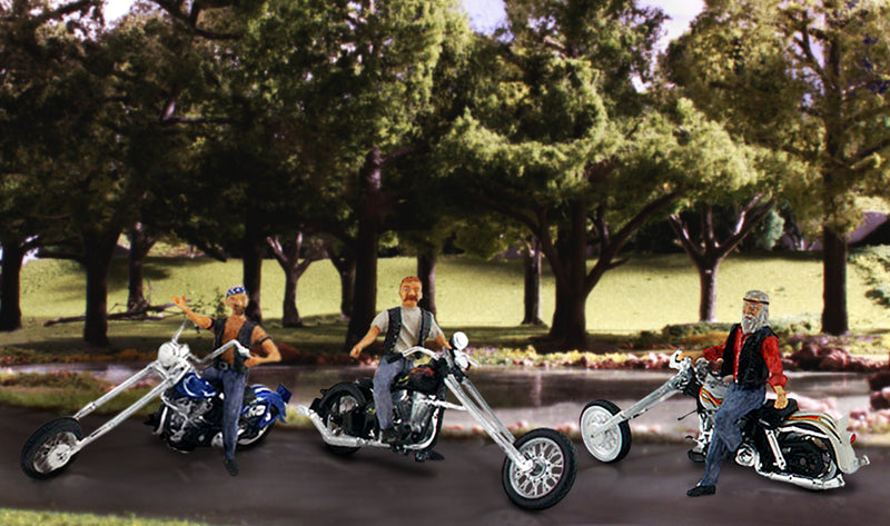Woodland Scenics AS5554 HO Scale Vehicles - Bad Boy Bikers