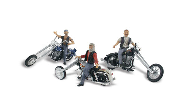 Woodland Scenics AS5554 HO Scale Vehicles - Bad Boy Bikers