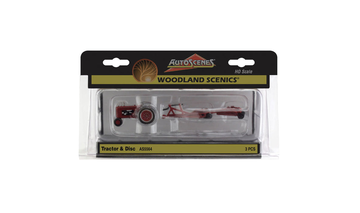 Woodland Scenics AS5564 HO Scale Vehicles - Disc & Tractor