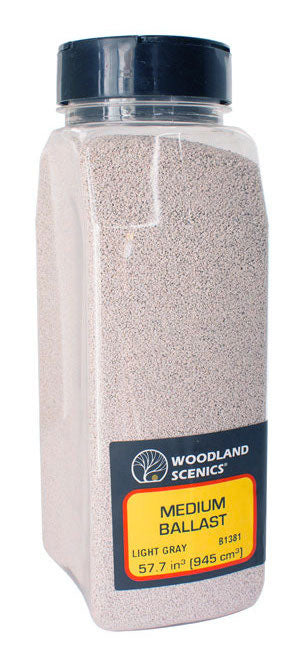 Woodland Scenics B1381 Medium Ballast Shaker, Light Gray [50 cu. in.]