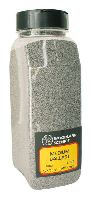 Woodland Scenics B1382 Medium Ballast Shaker, Gray [50 cu. in.]
