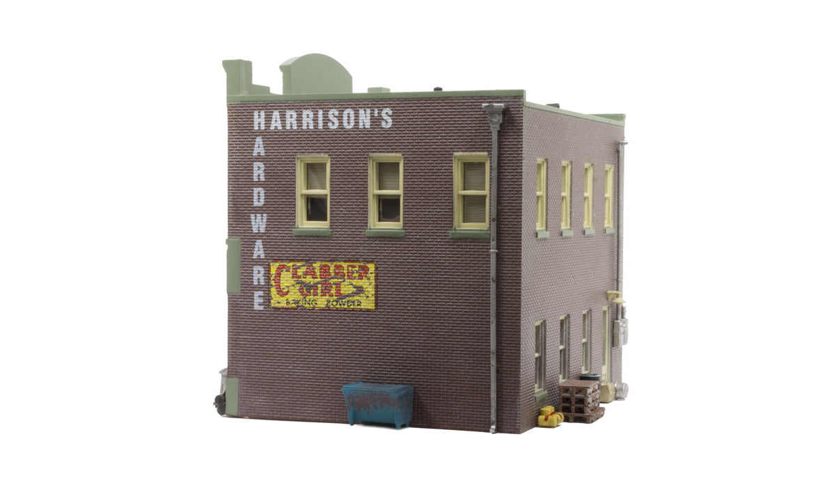 Woodland Scenics BR4921 N Scale Built Up Structure - Harrison's Hardware w/ LED
