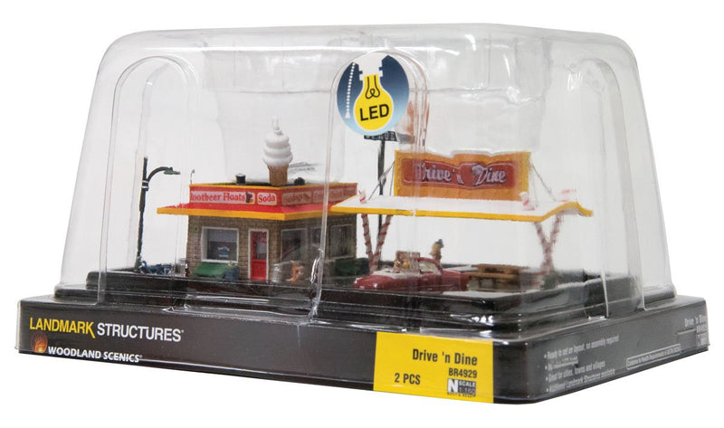Woodland Scenics BR4929 N Scale Built Up Structure - Drive 'N Dine