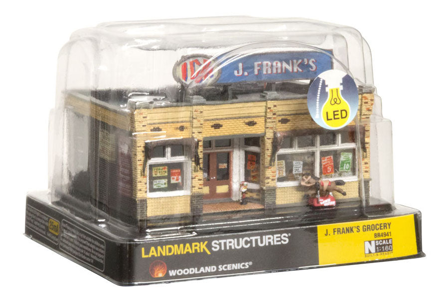 Woodland Scenics BR4941 N Scale Built Up Structure - J. Frank's Grocery