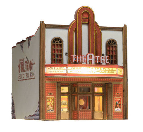 Woodland Scenics BR4944 N Scale Built Up Structure - Theater with LED Lighting