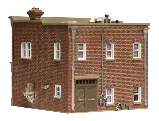 Woodland Scenics BR4945 N Scale Built Up Structure - Emilio's Italian Restaurant with LED Lighting