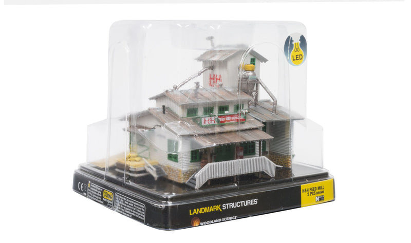 Woodland Scenics BR4949 N Scale Built Up Structure - H&H Feed Mill