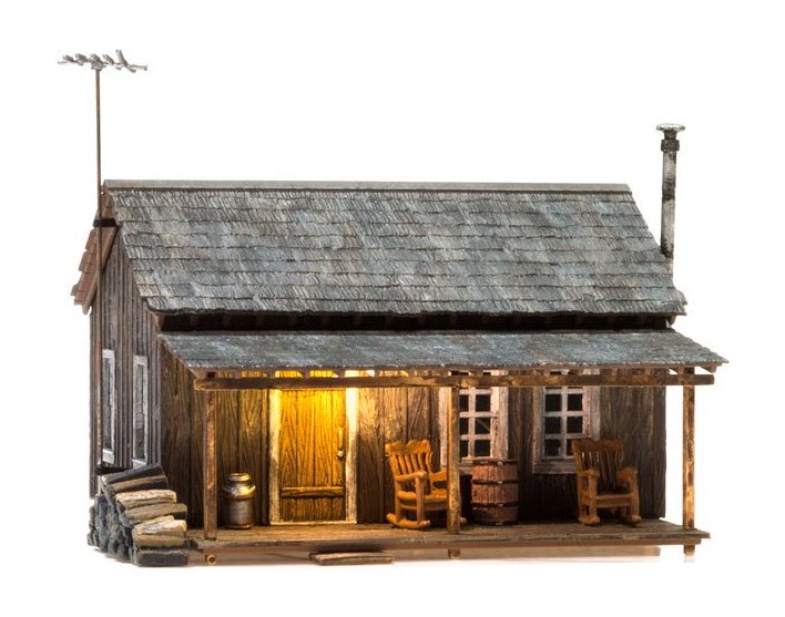 Woodland Scenics BR4955 N Scale Built Up Structure Rustic Cabin