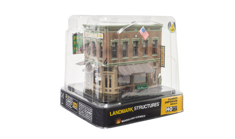 Woodland Scenics BR5024 HO Scale Built Up Structure - Corner Emporium