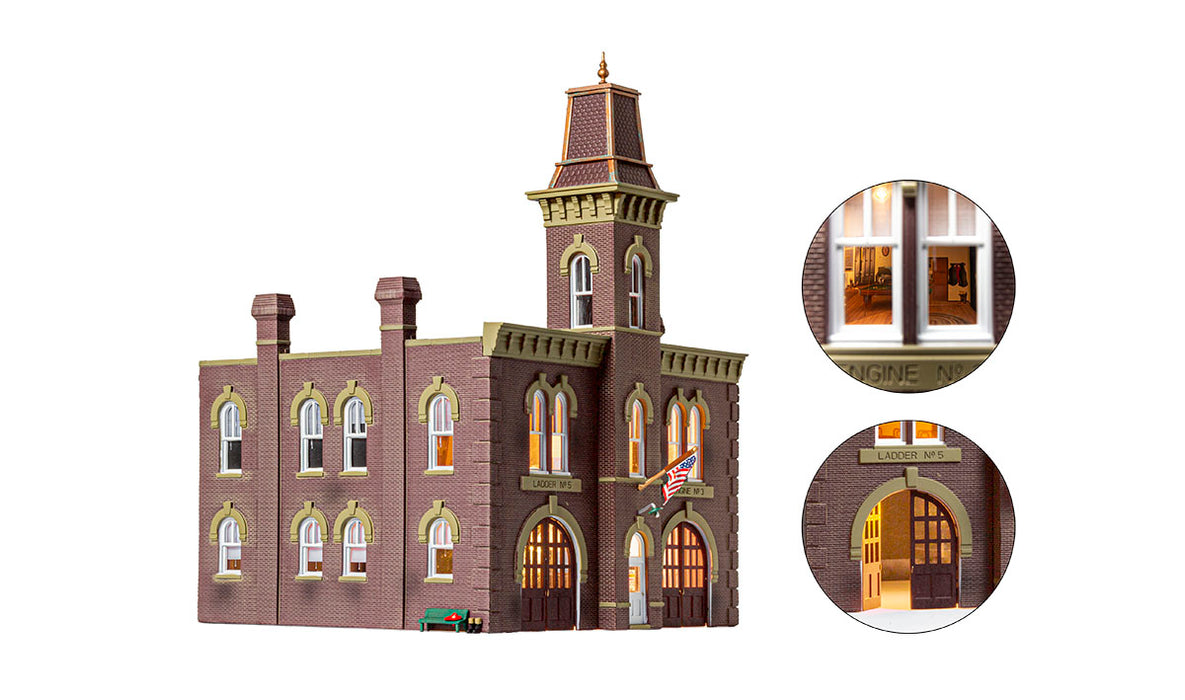 Woodland Scenics BR5034 HO Scale Built Up Structure - Firehouse