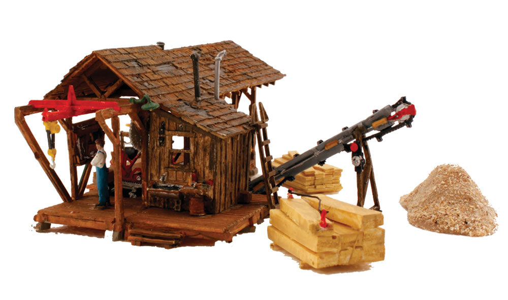 Woodland Scenics BR5044 HO Scale Built Up Structure - Buzz's Sawmill